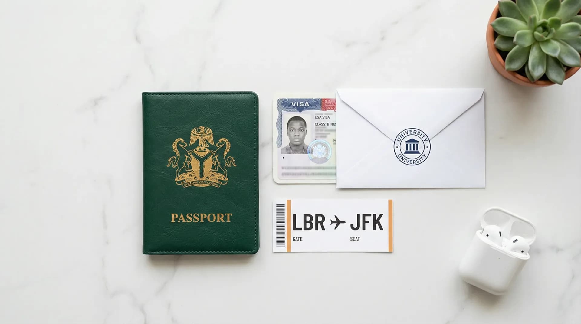 Passport, visa, and travel documents