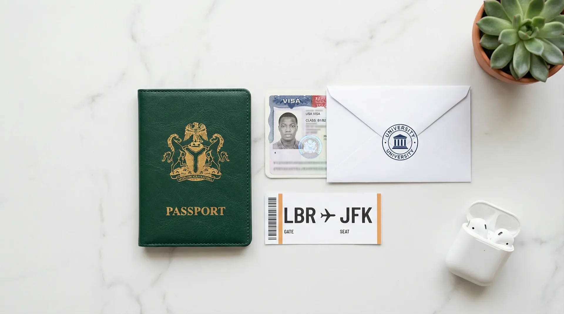 Passport, visa, and travel documents
